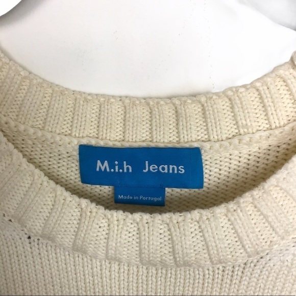 MIH Jeans Ivory Lova Textured Sweater Anthropologie - Picture 8 of 12